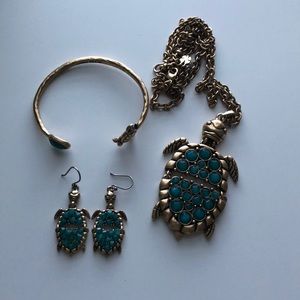 Lucky Brand Turtle Jewelry set